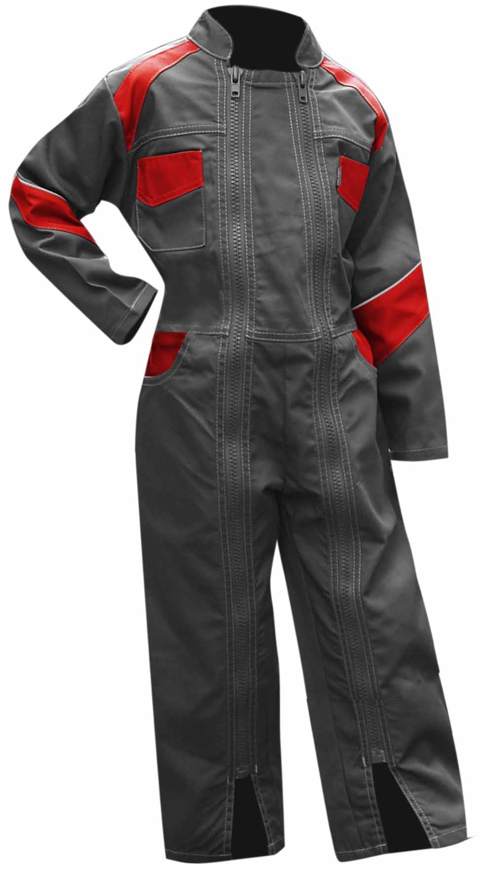 LMA Kids Tournesol Two Tone Coverall Grey Red