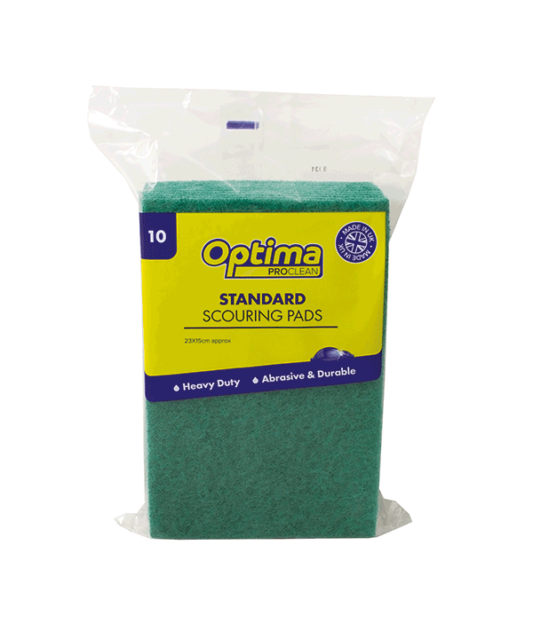 Optima Proclean Green Scouring Pads - Pack of 10