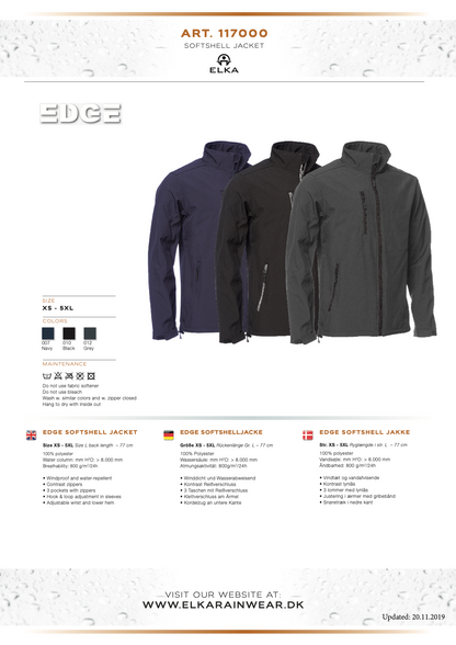 Elka Edge Softshell jacket