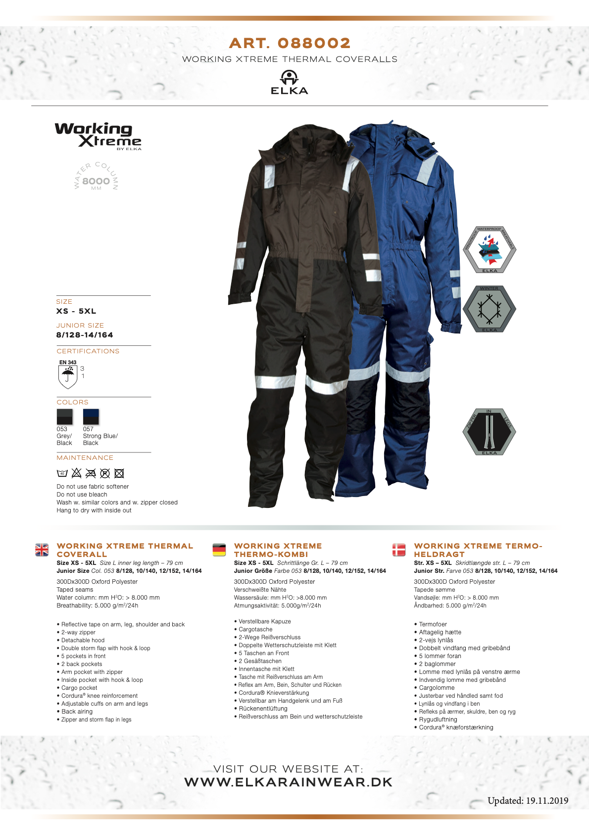 Elka Working Extreme Thermal Coverall 088002