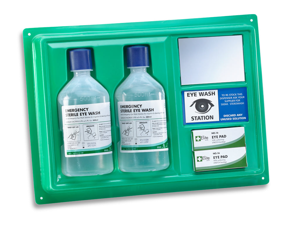 Eye Wash Station with x2 500ml Bottles