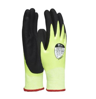 Polyco Grip it Oil C5 High Visibility Cut Resistant Glove with Dual Nitrile Coating