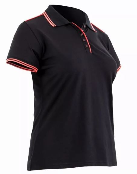 LMA Ladies Thelma Knitted Pique Polo Shirt Black